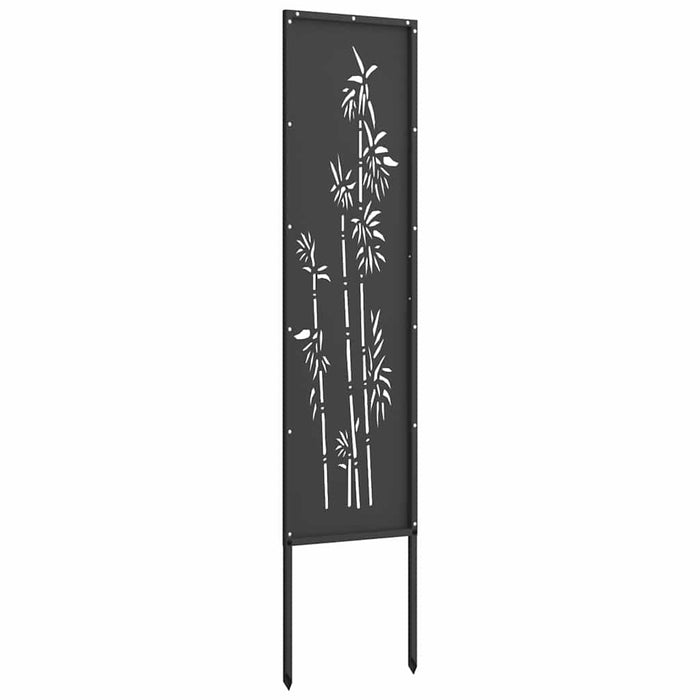vidaXL Schermo per privacy in giardino Floreale Nero 32 x 140 cm