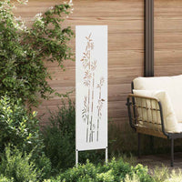 vidaXL Schermo per privacy in giardino Floreale Bianco 32 x 140 cm