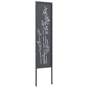 vidaXL Schermo per privacy in giardino Floreale Antracite 32 x 140 cm