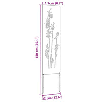 vidaXL Schermo per privacy in giardino Floreale Antracite 32 x 140 cm