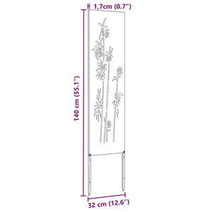 Schermo per privacy in giardino Floreale Antracite 32 x 140 cm 876226