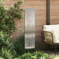 vidaXL Schermo per privacy in giardino Floreale Argento 32 x 140 cm