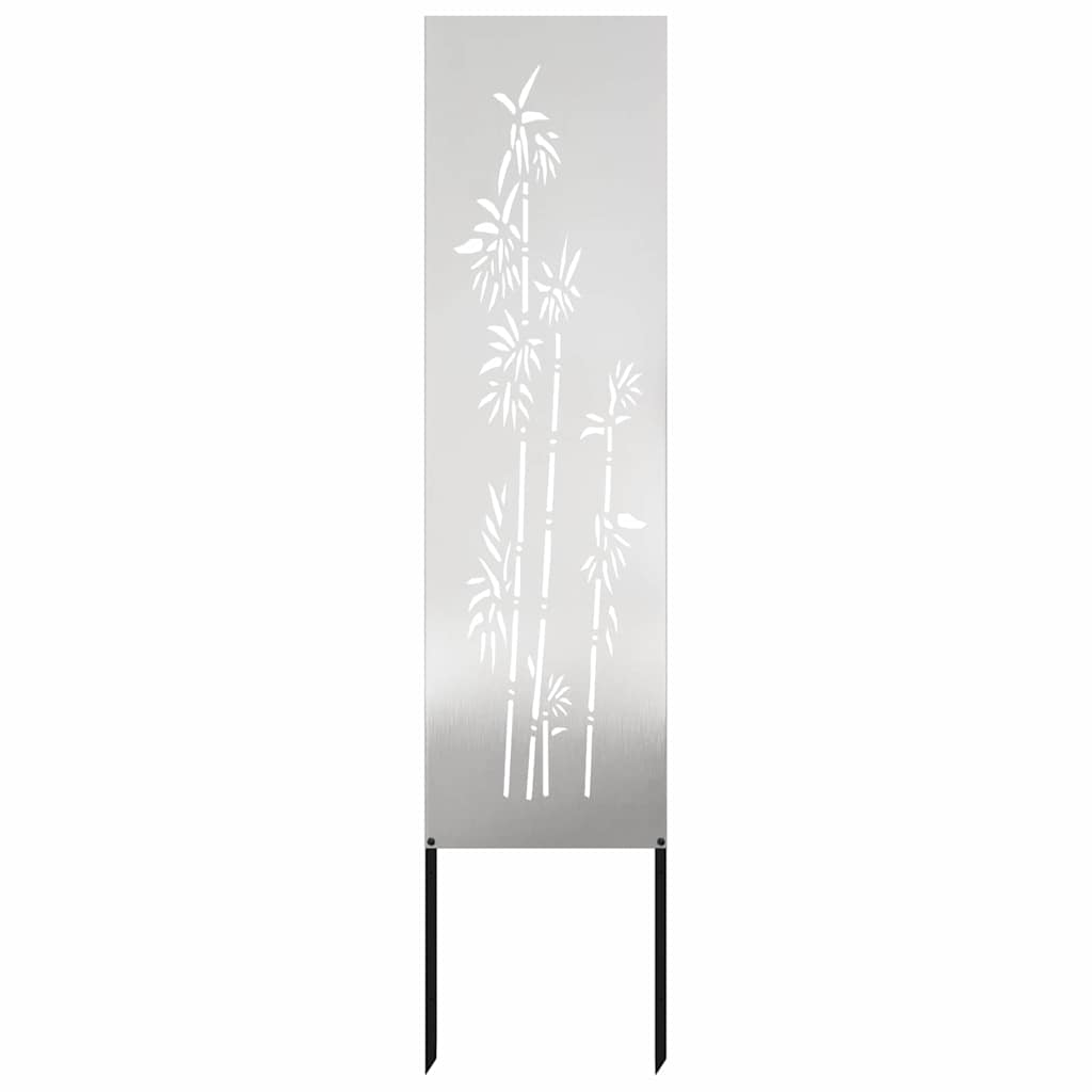 vidaXL Schermo per privacy in giardino Floreale Argento 32 x 140 cm