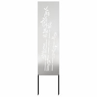 vidaXL Schermo per privacy in giardino Floreale Argento 32 x 140 cm