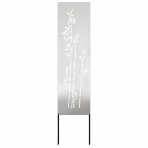 vidaXL Schermo per privacy in giardino Floreale Argento 32 x 140 cm