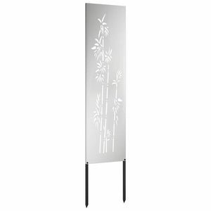 vidaXL Schermo per privacy in giardino Floreale Argento 32 x 140 cm