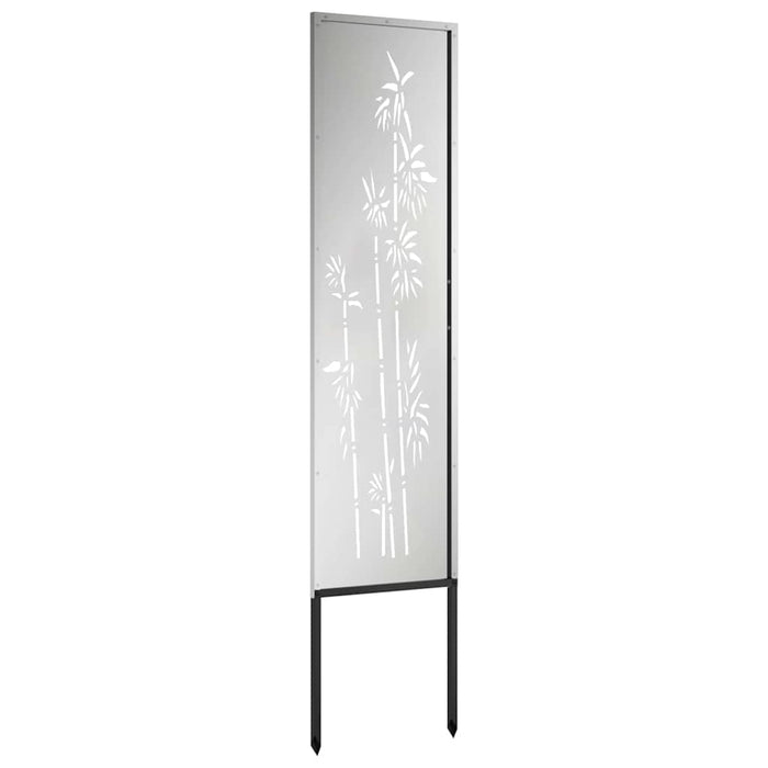 vidaXL Schermo per privacy in giardino Floreale Argento 32 x 140 cm