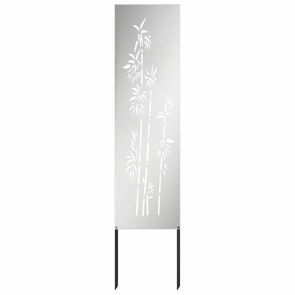 vidaXL Schermo per privacy in giardino Floreale Argento 32 x 140 cm