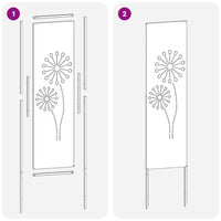 vidaXL Schermo per privacy in giardino Traforo Antracite 32 x 140 cm