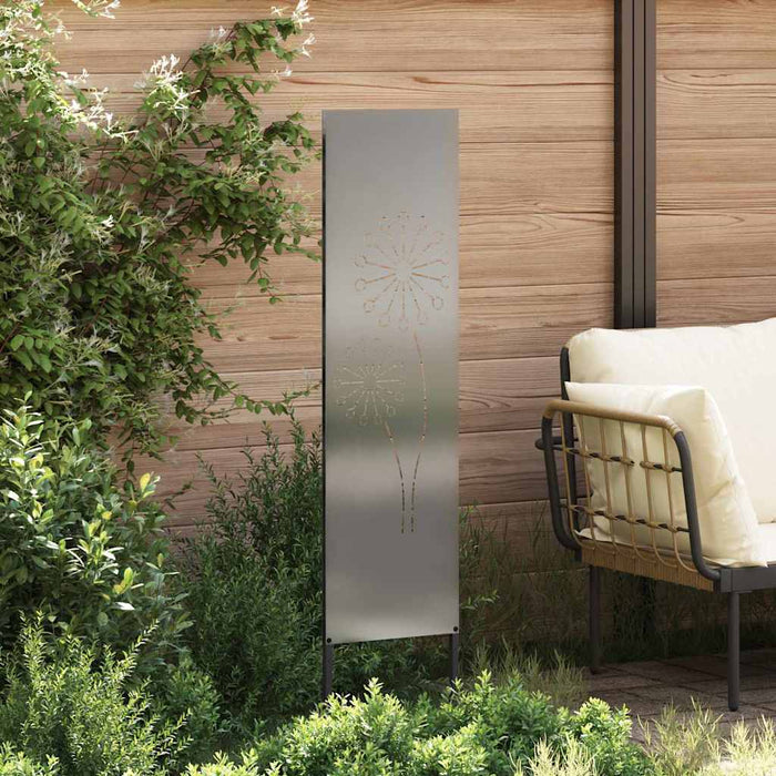 vidaXL Schermo per privacy in giardino Traforo Argento 32 x 140 cm