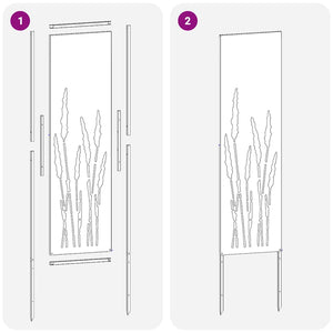 Pannello Decorativo da Giardino Altro Nero 32 x 140 cm 876238