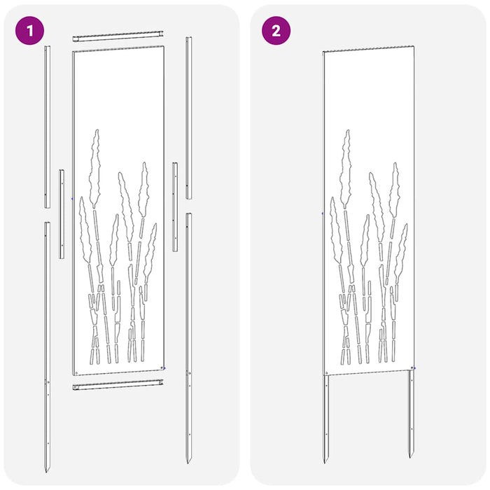 Pannello Decorativo da Giardino Altro Nero 32 x 140 cm 876238