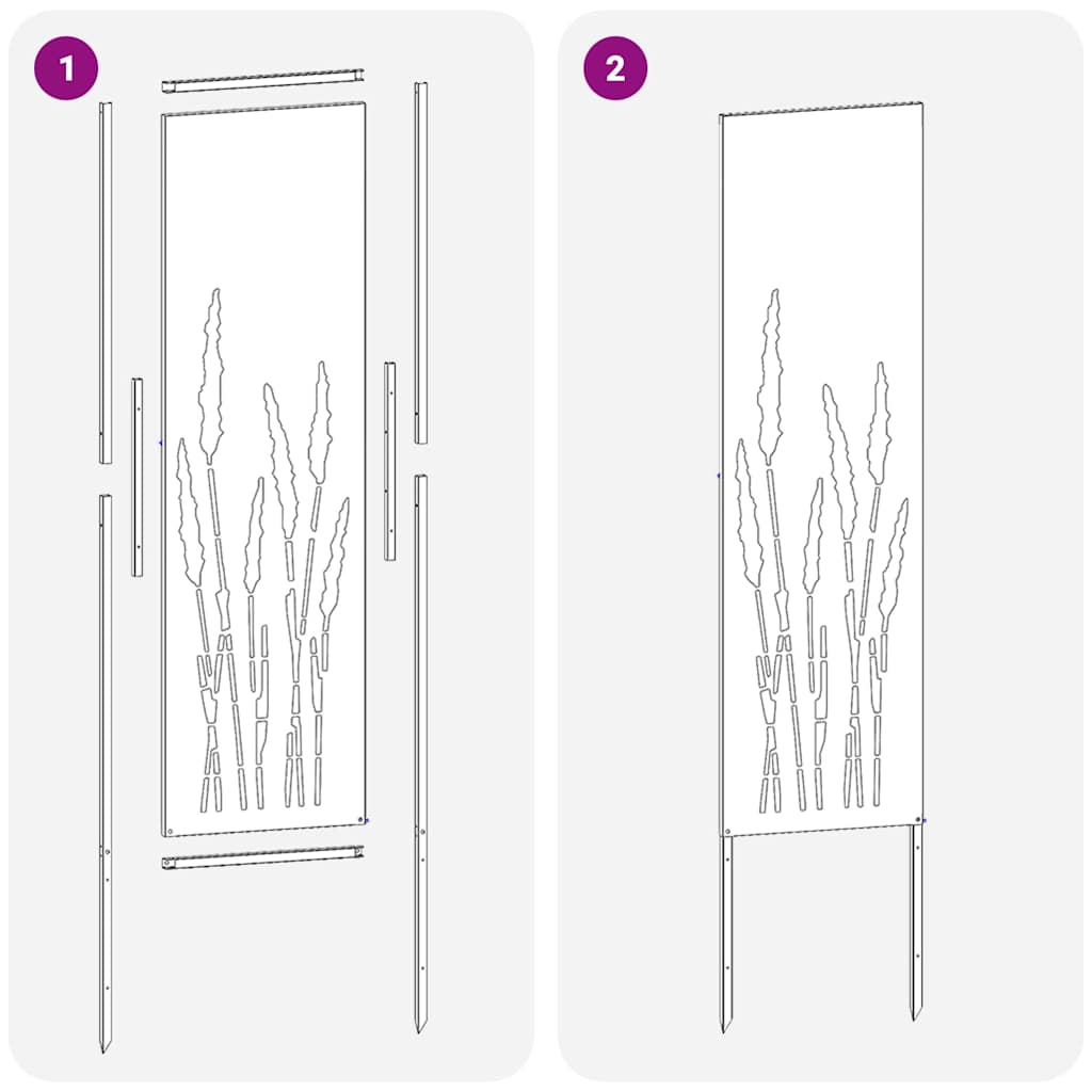 vidaXL Schermo per privacy in giardino Traforo Argento 32 x 140 cm