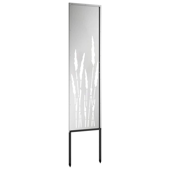 vidaXL Schermo per privacy in giardino Traforo Argento 32 x 140 cm
