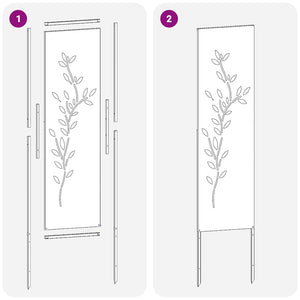 Pannello Decorativo da Giardino Altro Bianco 32 x 140 cm 876253