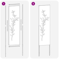 Schermo per privacy in giardino Floreale Argento 32 x 140 cm 876256