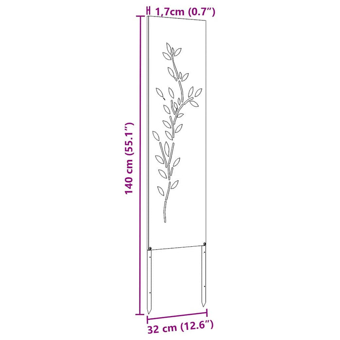 Schermo per privacy in giardino Floreale Argento 32 x 140 cm 876256