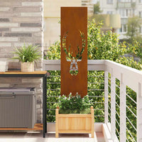 Pannello Decorativo da Giardino Ruggine 32 x 140 cm 876265