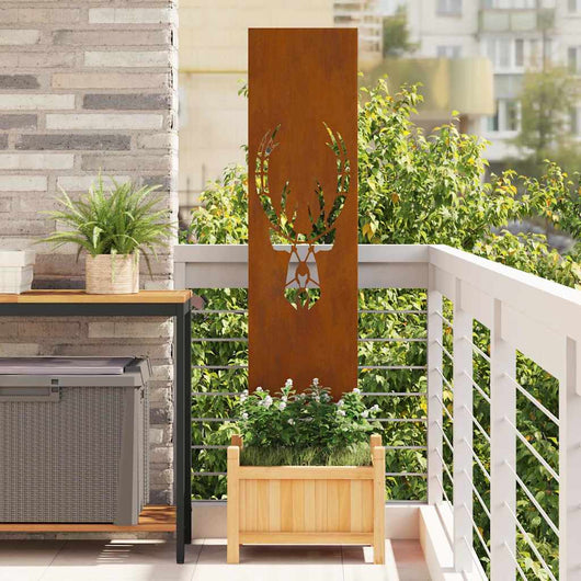 Pannello Decorativo da Giardino Ruggine 32 x 140 cm 876265