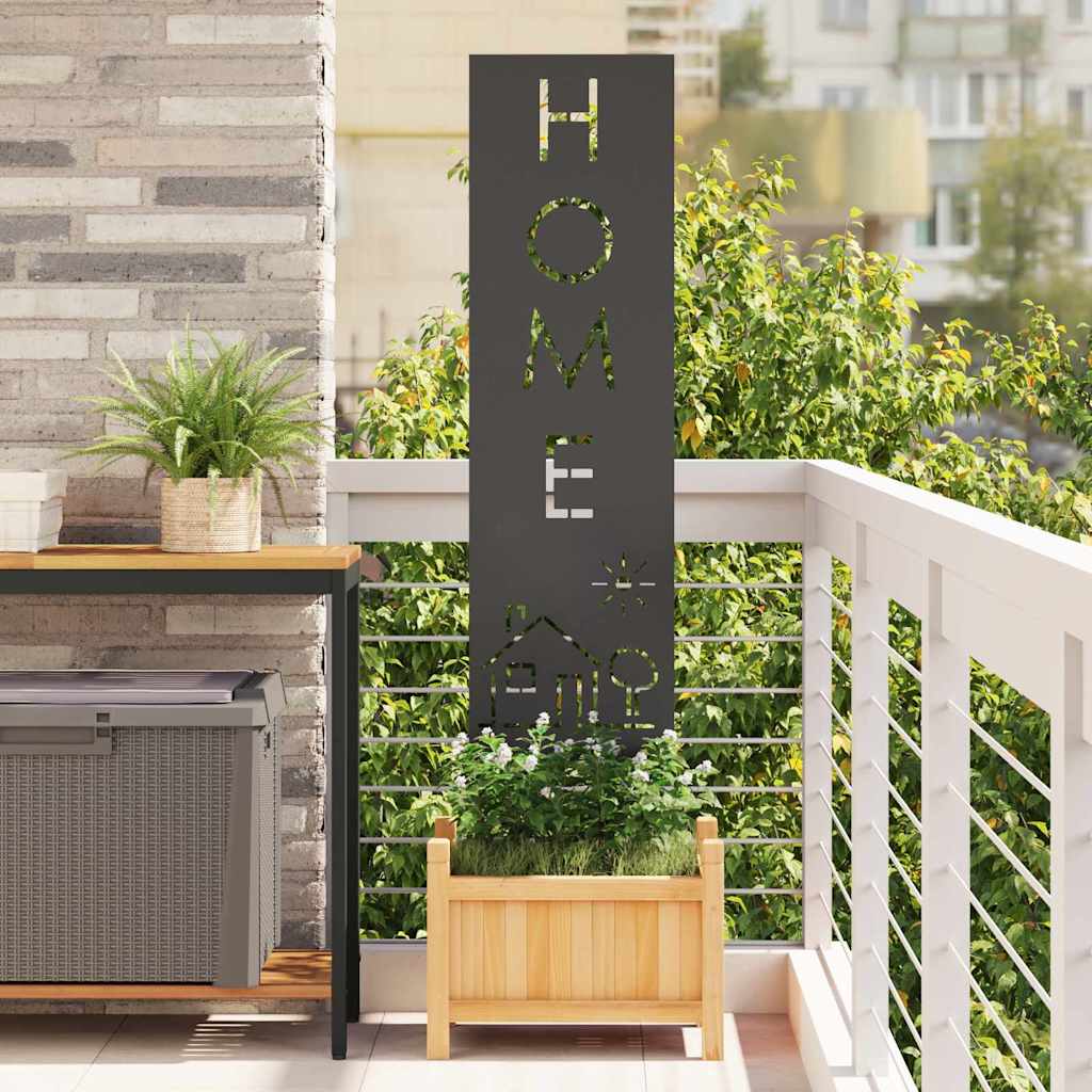 Schermo per privacy in giardino Traforo Nero 32 x 140 cm 876266