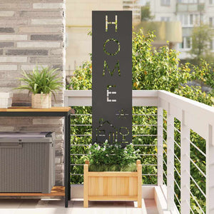 Schermo per privacy in giardino Traforo Nero 32 x 140 cm 876266