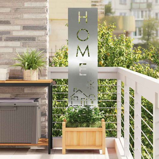 vidaXL Schermo per privacy in giardino Traforo Argento 32 x 140 cm