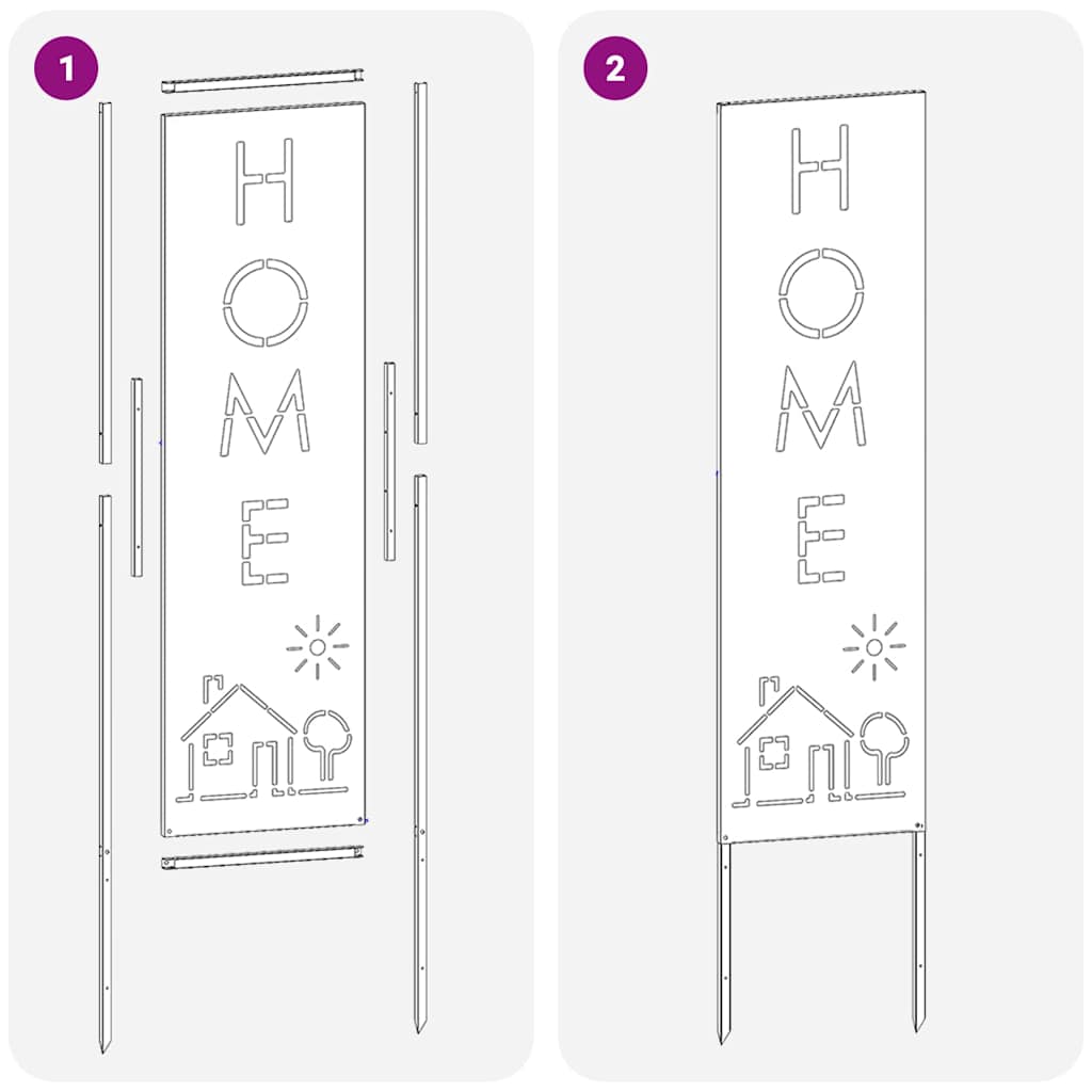 Schermo per privacy in giardino Traforo Ruggine 32 x 140 cm 876272