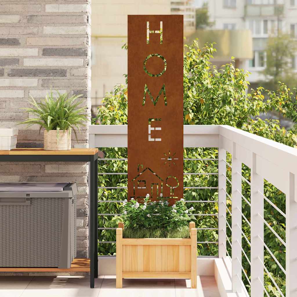 vidaXL Schermo per privacy in giardino Traforo Ruggine 32 x 140 cm