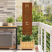 vidaXL Schermo per privacy in giardino Traforo Ruggine 32 x 140 cm