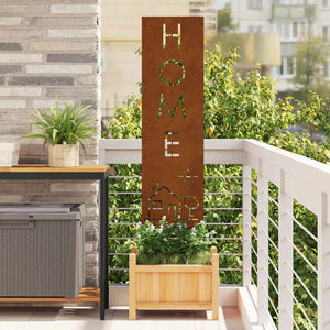 vidaXL Schermo per privacy in giardino Traforo Ruggine 32 x 140 cm