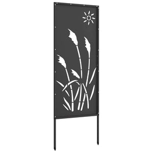Schermo per privacy in giardino Traforo Nero 50 x 140 cm 876273