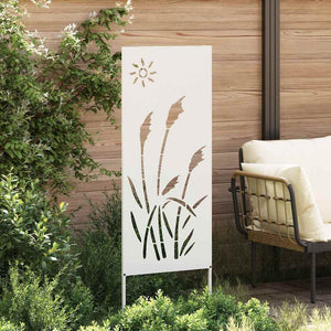 vidaXL Schermo per privacy in giardino Traforo Bianco 50 x 140 cm