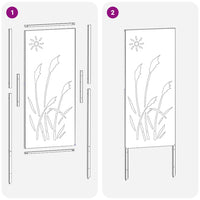 Schermo per privacy in giardino Traforo Antracite 50 x 140 cm 876275