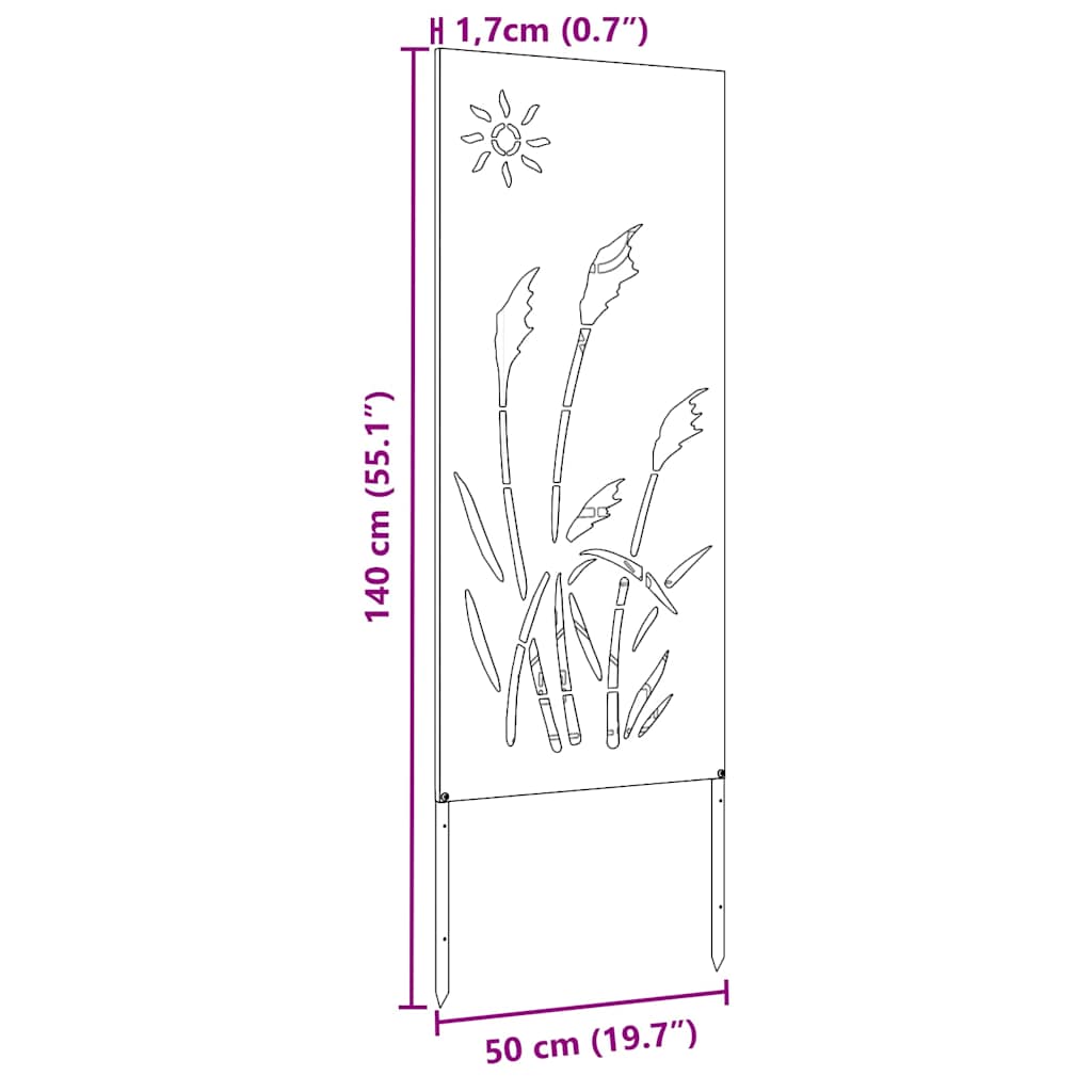 Schermo per privacy in giardino Traforo Argento 50 x 140 cm 876277