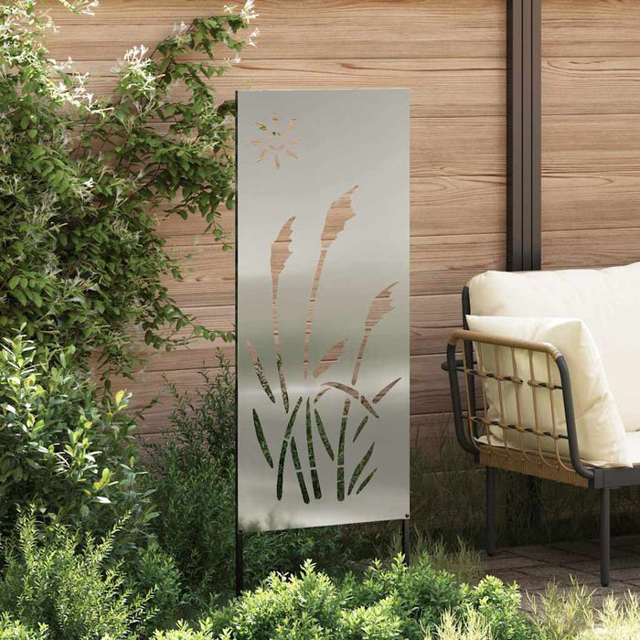 vidaXL Schermo per privacy in giardino Traforo Argento 50 x 140 cm