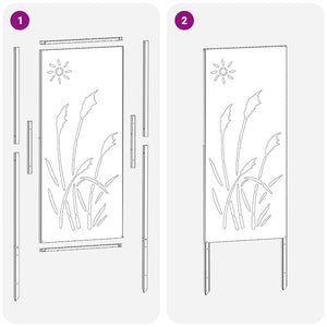 Schermo per privacy in giardino Traforo Ruggine 50 x 140 cm 876279