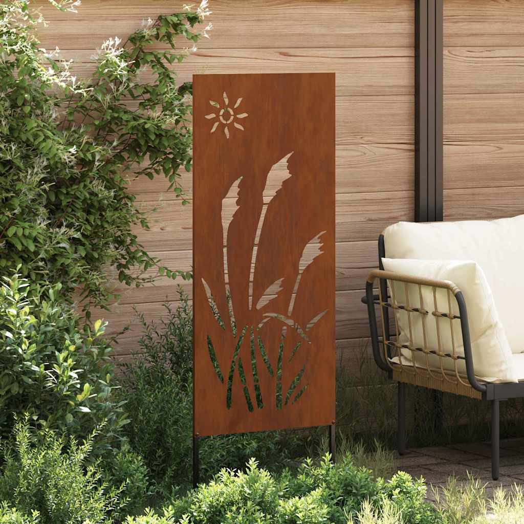 vidaXL Schermo per privacy in giardino Traforo Ruggine 50 x 140 cm