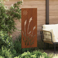 vidaXL Schermo per privacy in giardino Traforo Ruggine 50 x 140 cm