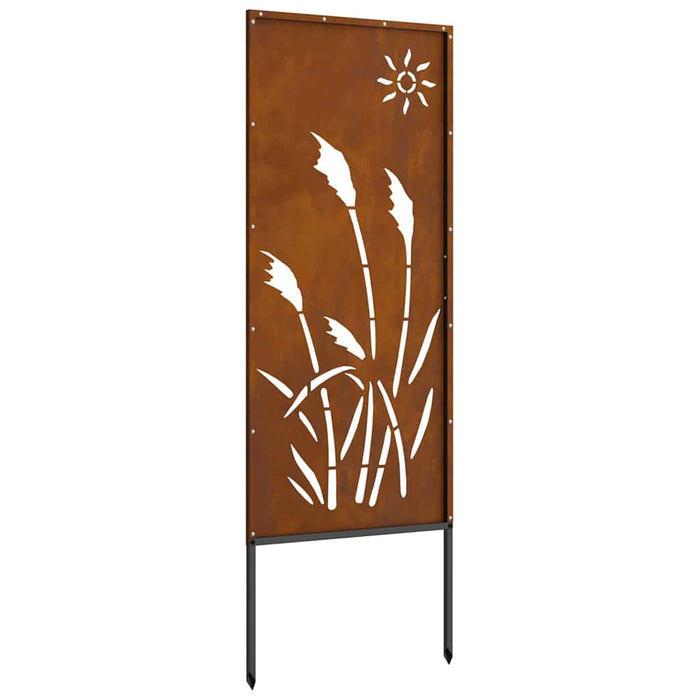 vidaXL Schermo per privacy in giardino Traforo Ruggine 50 x 140 cm