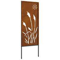 Schermo per privacy in giardino Traforo Ruggine 50 x 140 cm 876279