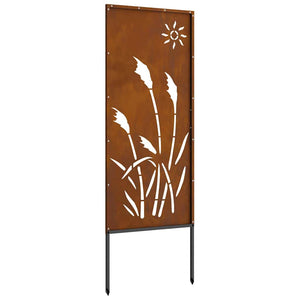 Schermo per privacy in giardino Traforo Ruggine 50 x 140 cm 876279