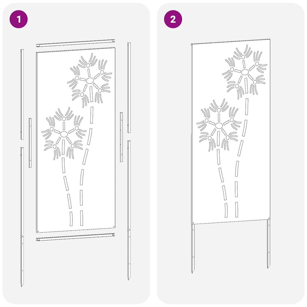 Schermo per privacy in giardino Traforo Bianco 50 x 140 cm 876281