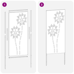 Schermo per privacy in giardino Traforo Bianco 50 x 140 cm 876281