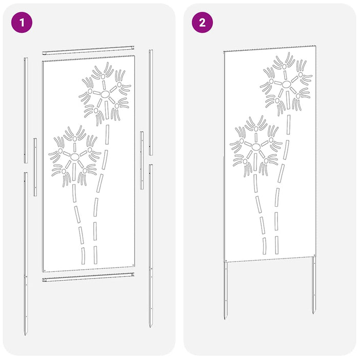 Schermo per privacy in giardino Traforo Bianco 50 x 140 cm 876281