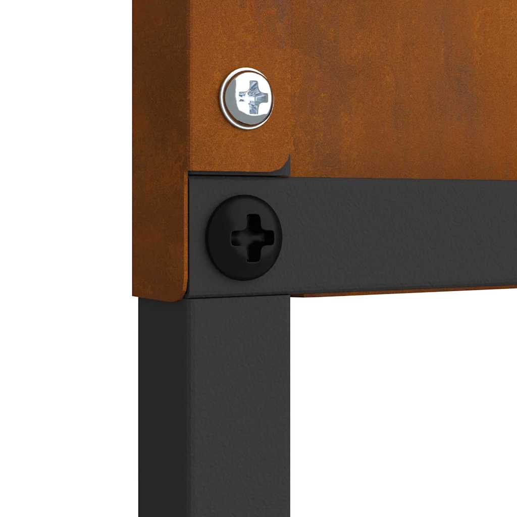 Schermo per privacy in giardino Traforo Ruggine 50 x 140 cm 876286