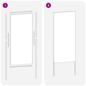 Schermo per privacy in giardino Traforo Nero 50 x 140 cm 876287