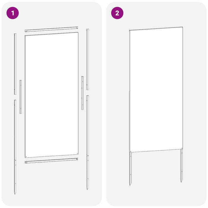 Schermo per privacy in giardino Traforo Bianco 50 x 140 cm 876288