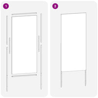 Pannello Decorativo da Giardino Altro Antracite 50 x 140 cm 876289