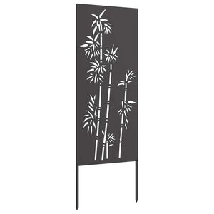 vidaXL Schermo per privacy in giardino Floreale Nero 50 x 140 cm