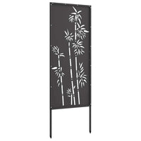 vidaXL Schermo per privacy in giardino Floreale Nero 50 x 140 cm